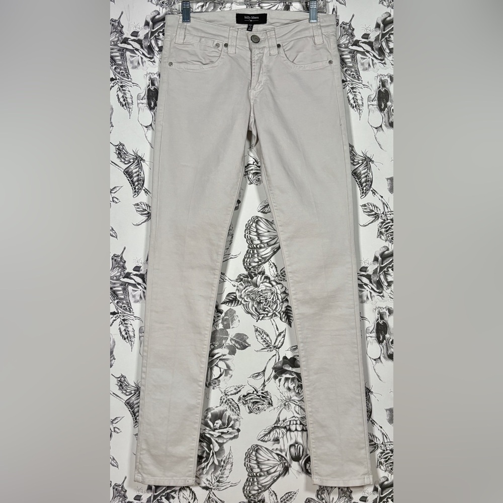 Billy Blues Khaki Low Rise (7.5”) Skinny Stretch Cotton 5-Pocket Jeans, Sz 26/2